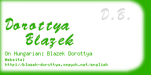dorottya blazek business card